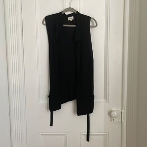 Wilfred black tie up vest